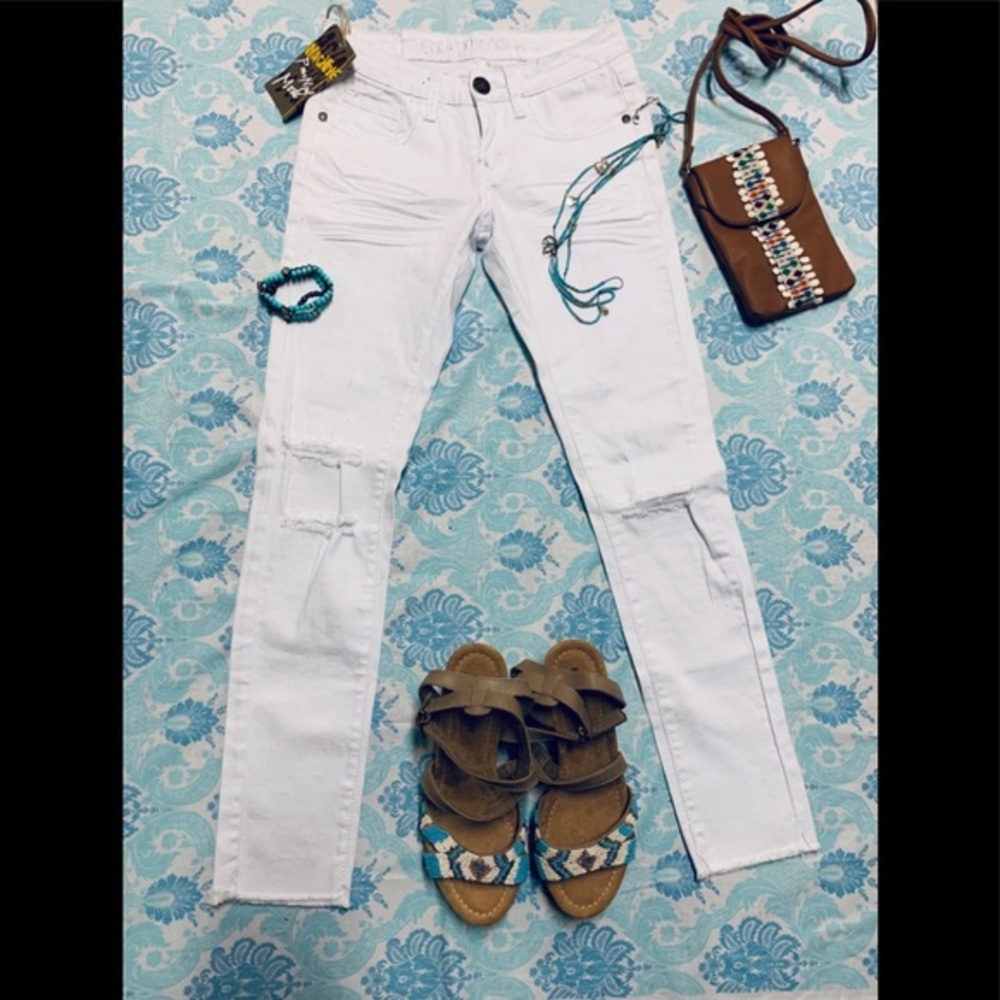 NWT MACHINE POUR NEUF MODE DISTRESSED JEANS